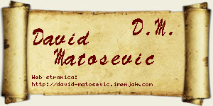 David Matošević vizit kartica